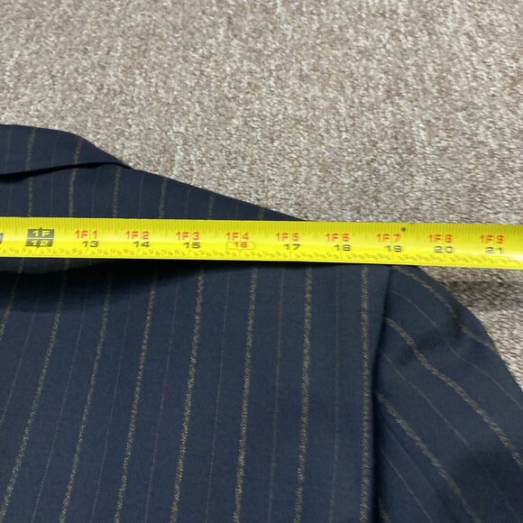 Pal Zileri Brown Pinstriped 100% Wool 2 Pc Suit Jacket Pants See Photos - Picture 13 of 16